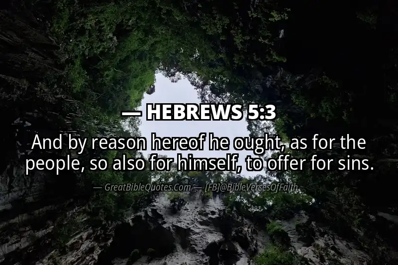 Bible verse: HEBREWS 5:3 Image