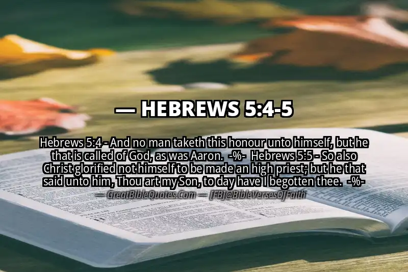 Image for HEBREWS 5:4-5 Bible verse