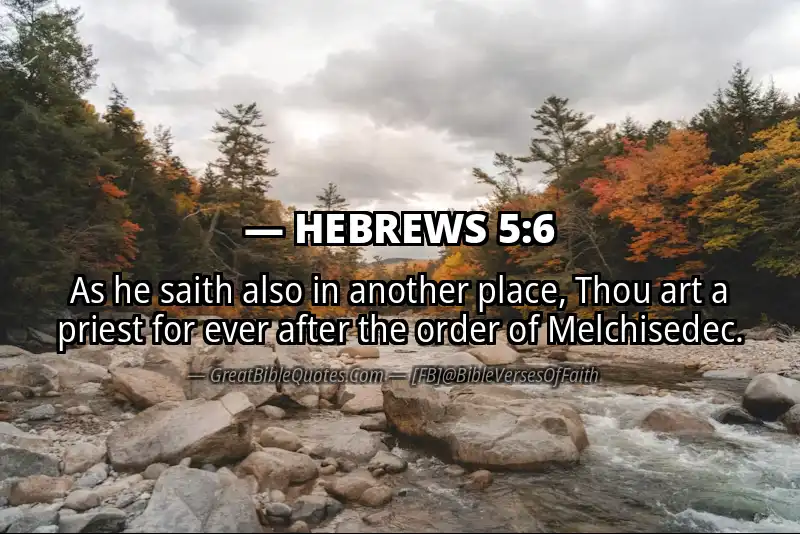 Bible verse: HEBREWS 5:6 Image