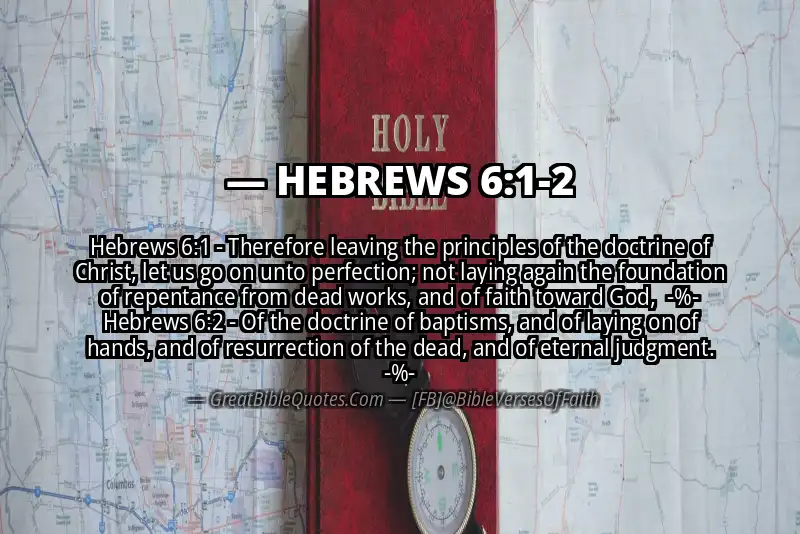 Image for HEBREWS 6:1-2 Bible verse