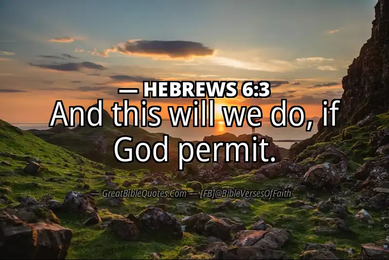 Bible verse: HEBREWS 6:3 Image