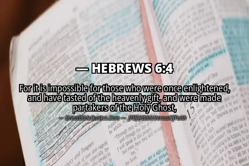 Bible verse: HEBREWS 6:4 Image