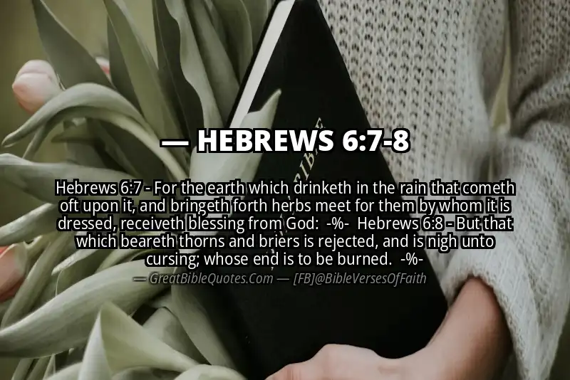 Image for HEBREWS 6:7-8 Bible verse