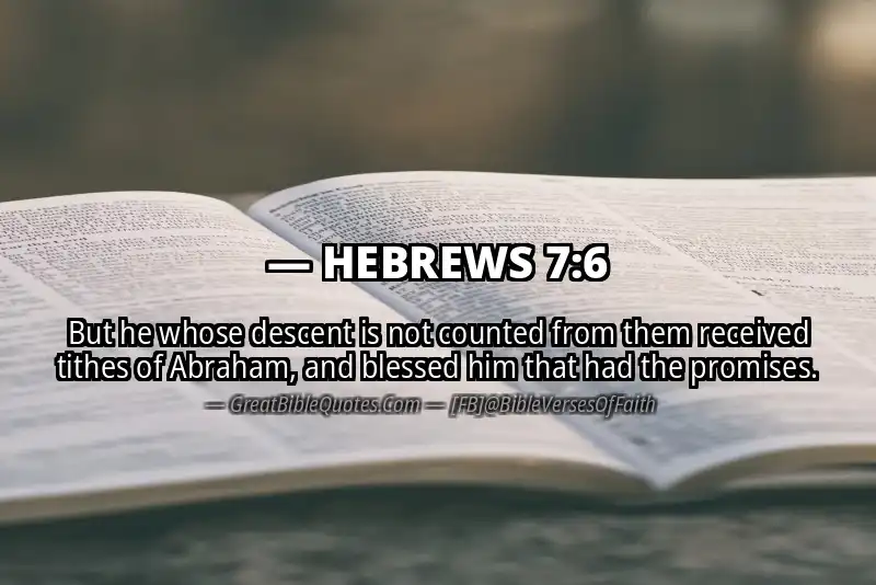 HEBREWS 7:6 Verse Image