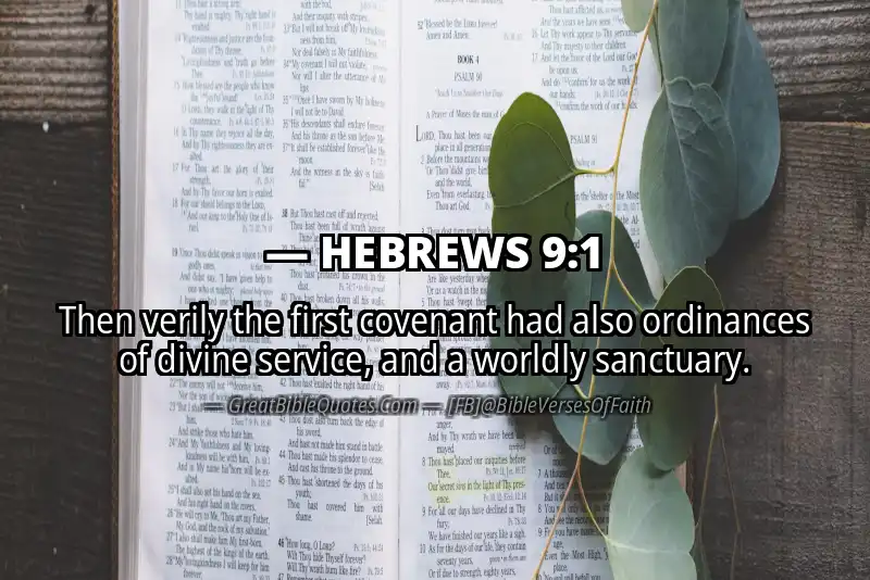 Bible verse: HEBREWS 9:1 Image