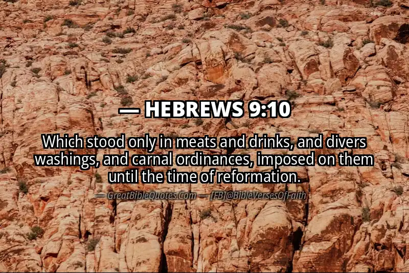 Bible verse: HEBREWS 9:10 Image