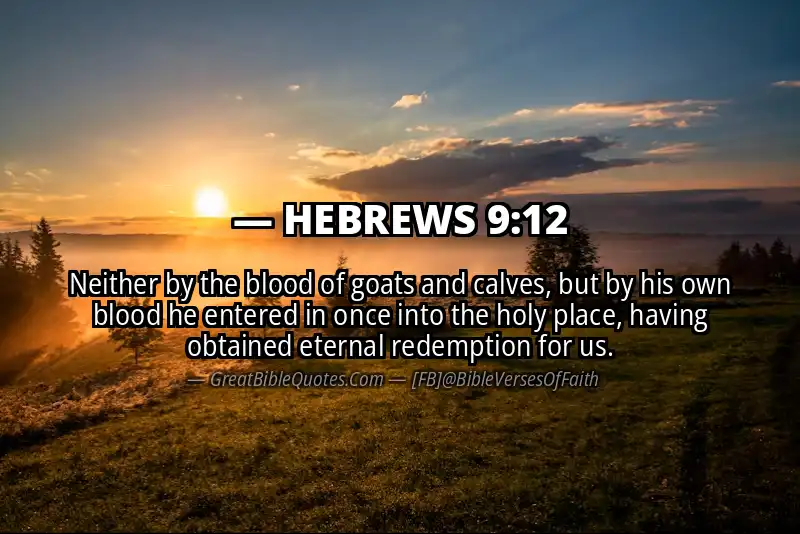Bible verse: HEBREWS 9:12 Image