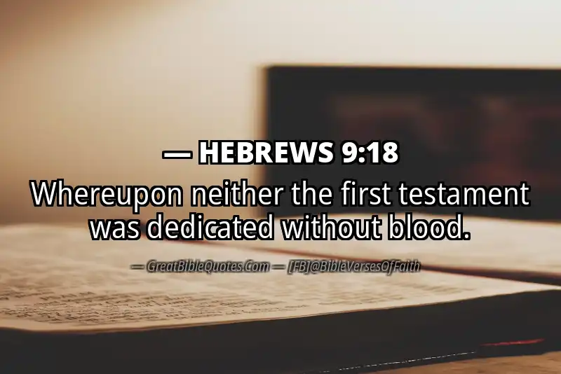 Bible verse: HEBREWS 9:18 Image