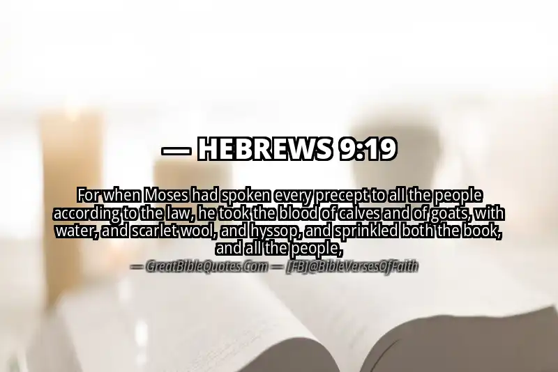 Bible verse: HEBREWS 9:19 Image