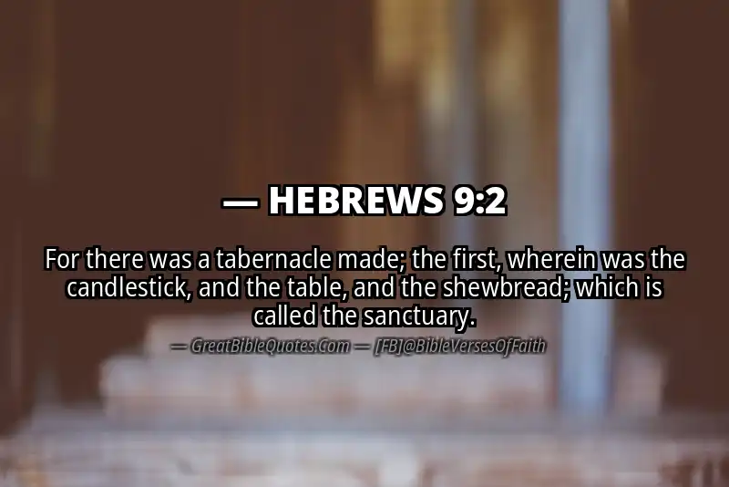 Bible verse: HEBREWS 9:2 Image