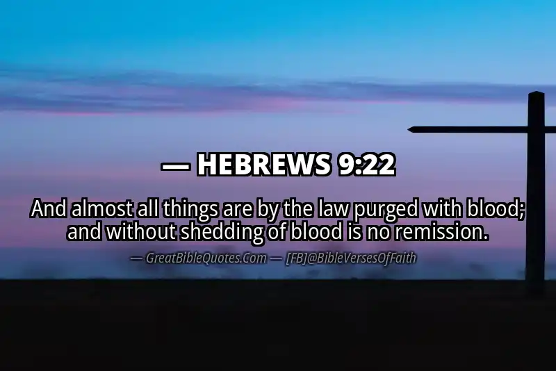 Bible verse: HEBREWS 9:22 Image