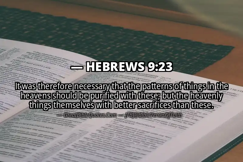 Bible verse: HEBREWS 9:23 Image