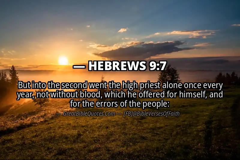 Bible verse: HEBREWS 9:7 Image