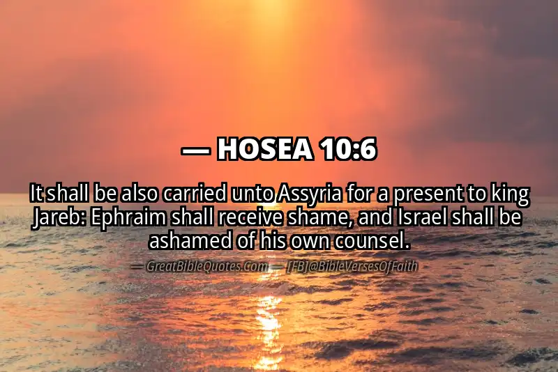 Bible verse: HOSEA 10:6 Image