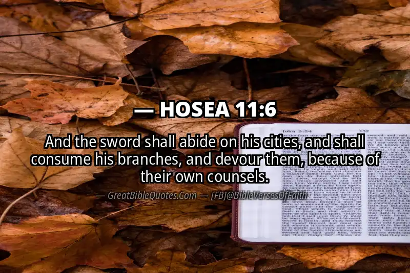 Bible verse: HOSEA 11:6 Image