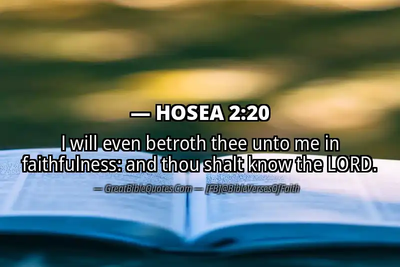 Bible verse: HOSEA 2:20 Image