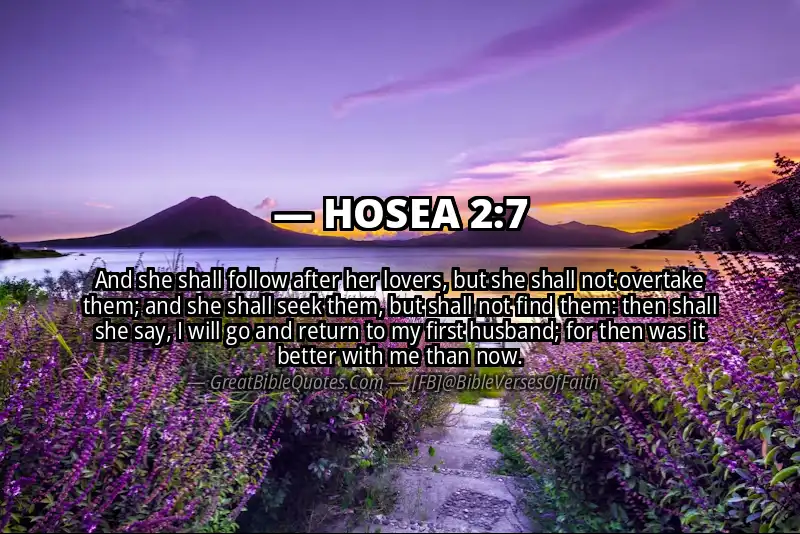 Bible verse: HOSEA 2:7 Image