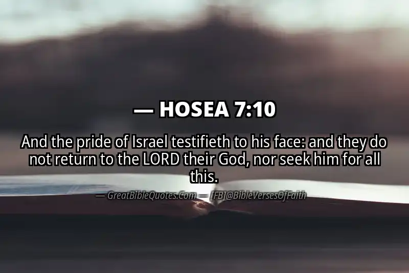 Bible verse: HOSEA 7:10 Image