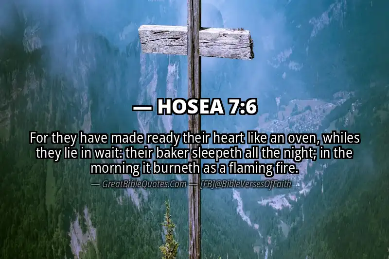 Bible verse: HOSEA 7:6 Image