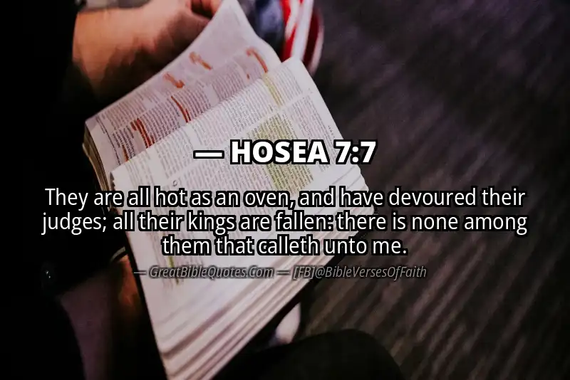 Bible verse: HOSEA 7:7 Image