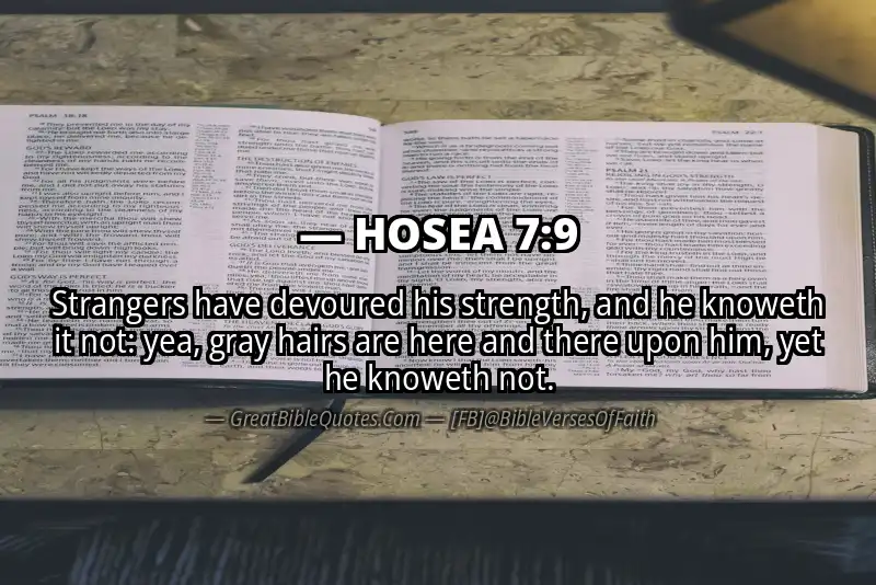 Bible verse: HOSEA 7:9 Image