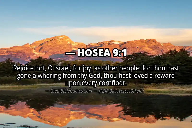 Bible verse: HOSEA 9:1 Image