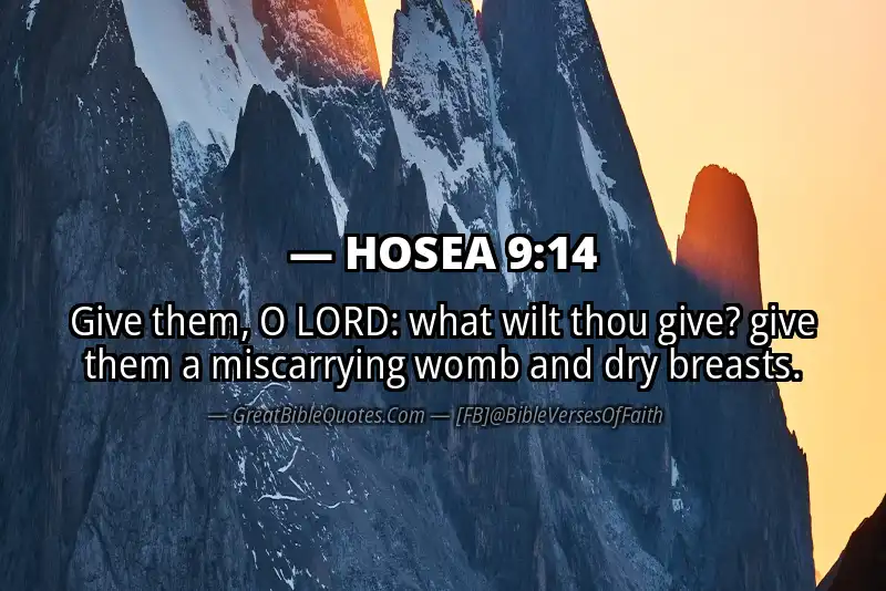 Bible verse: HOSEA 9:14 Image