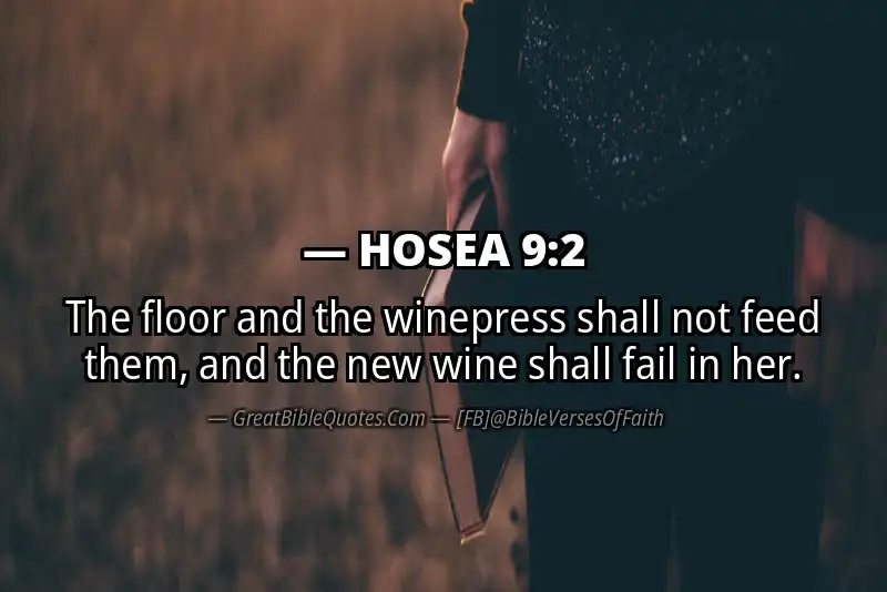 Bible verse: HOSEA 9:2 Image