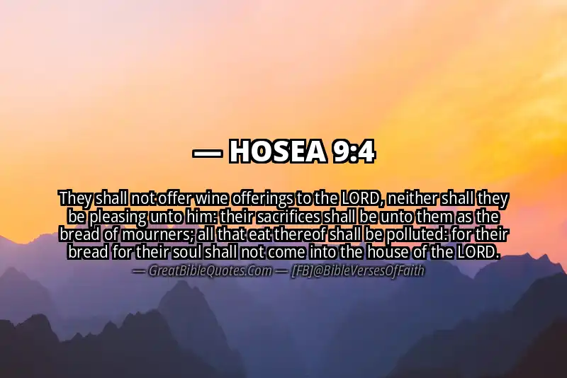 Bible verse: HOSEA 9:4 Image