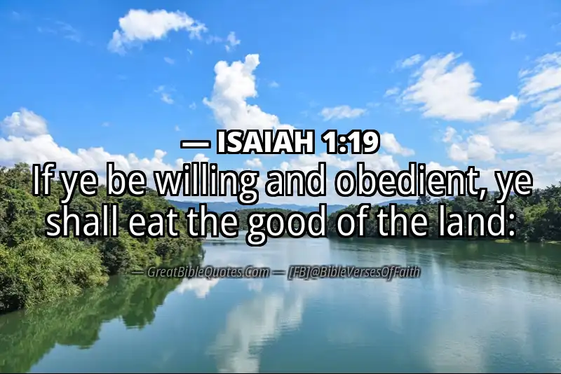 Bible verse: ISAIAH 1:19 Image