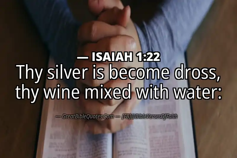 Bible verse: ISAIAH 1:22 Image