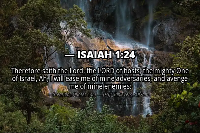 Bible verse: ISAIAH 1:24 Image