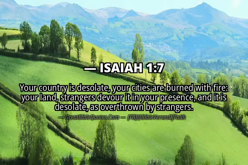 Bible verse: ISAIAH 1:7 Image