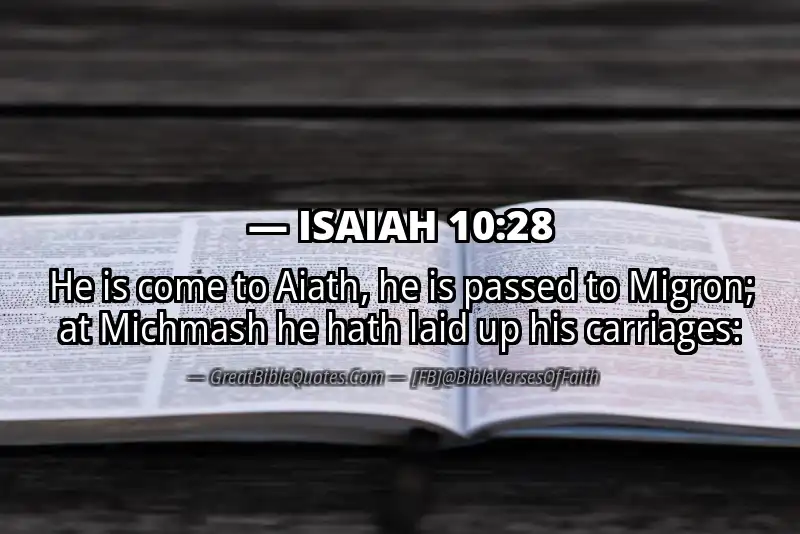 ISAIAH 10:28 Verse