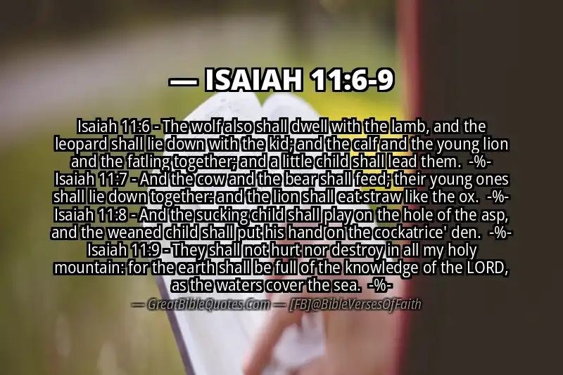 Image for ISAIAH 11:6-9 Bible verse