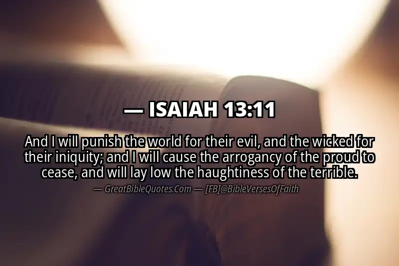 ISAIAH 13:11 Verse