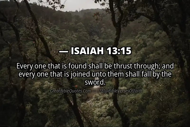 ISAIAH 13:15 Verse
