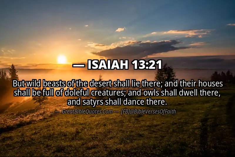 ISAIAH 13:21 Verse