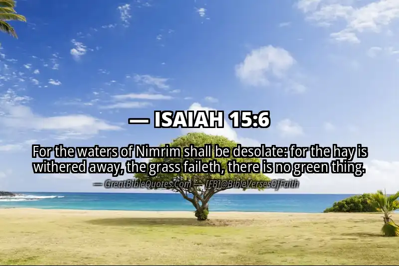 ISAIAH 15:6 Verse