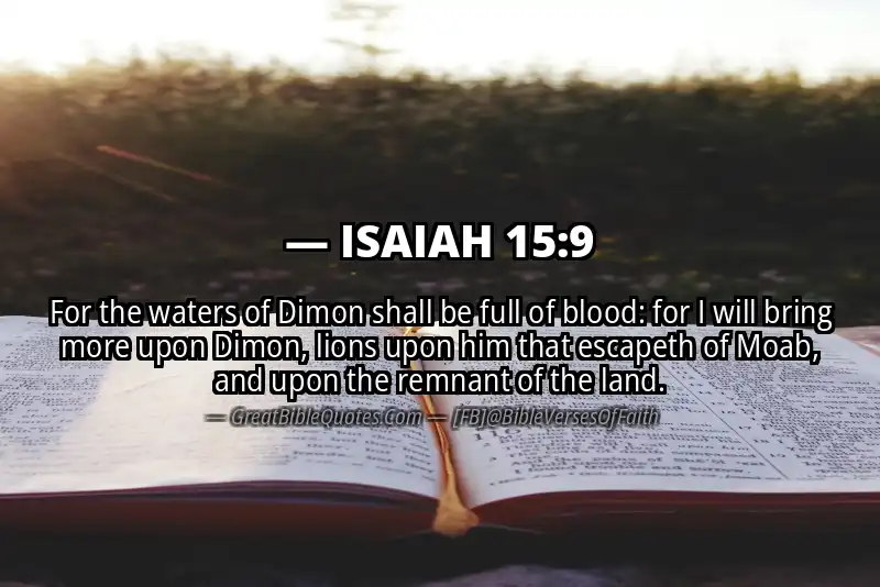 ISAIAH 15:9 Verse Image