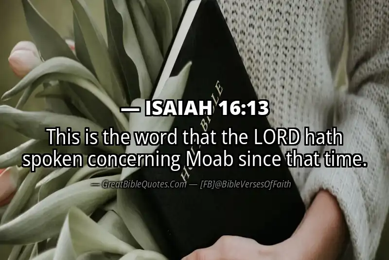 ISAIAH 16:13 Verse