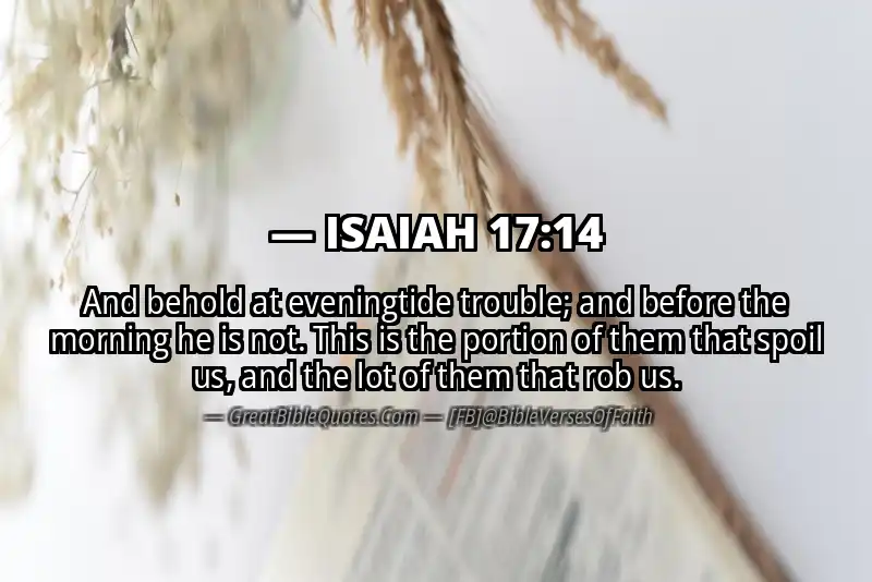 ISAIAH 17:14 Verse
