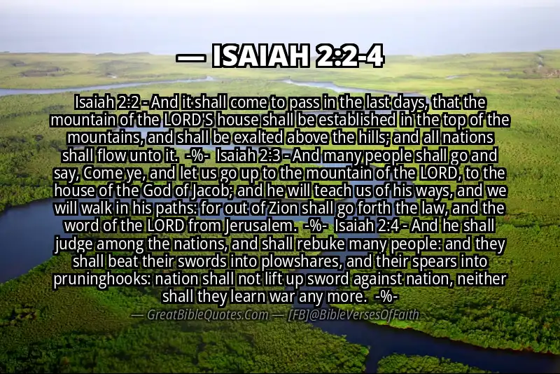 Image for ISAIAH 2:2-4 Bible verse