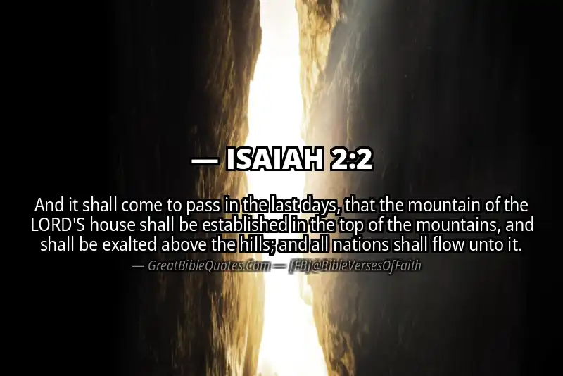 Bible verse: ISAIAH 2:2 Image