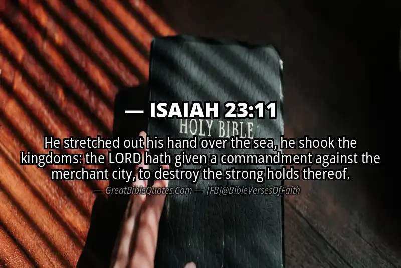 ISAIAH 23:11 Verse