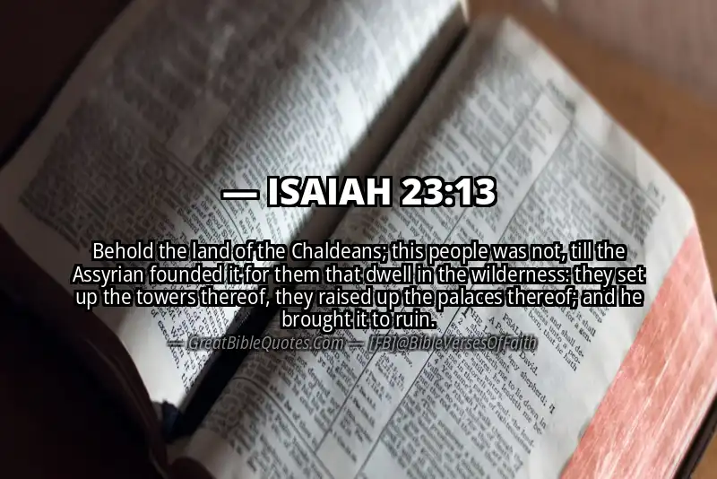 ISAIAH 23:13 Verse