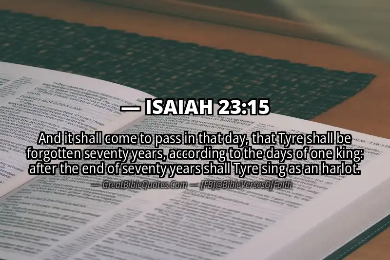 ISAIAH 23:15 Verse