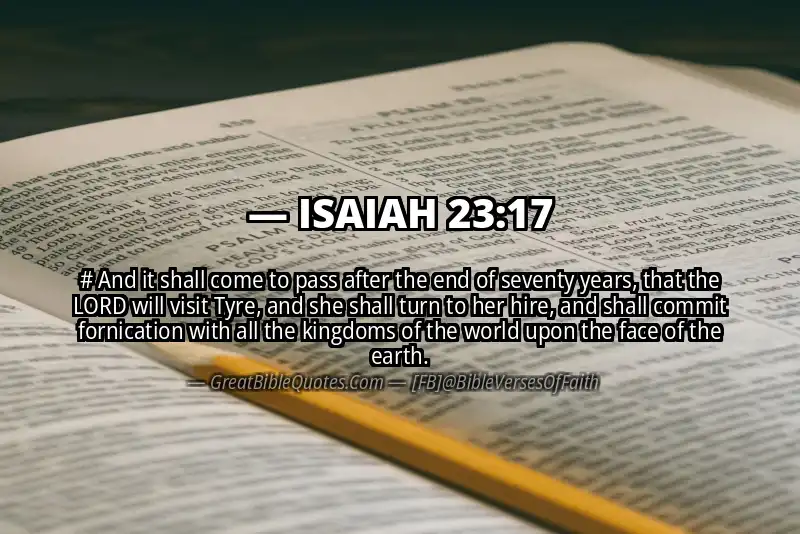 ISAIAH 23:17 Verse