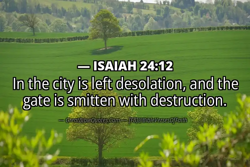 ISAIAH 24:12 Verse Image