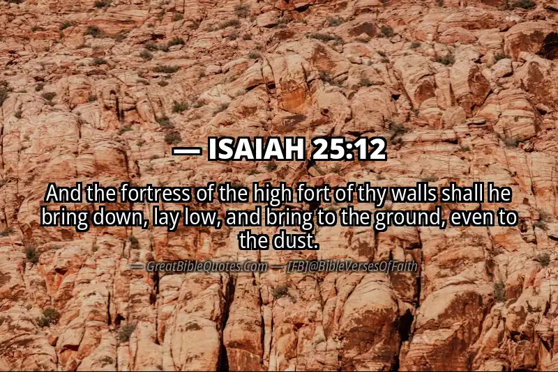 ISAIAH 25:12 Verse